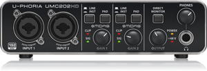 Behringer U PHORIA UMC202HD Audio Interface with Midas Pre Amplifier